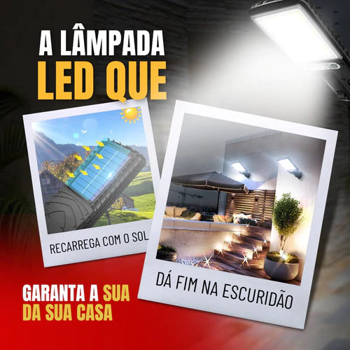Refletor LED Solar com Sensor de Movimento Brasileiro | IlumiMax